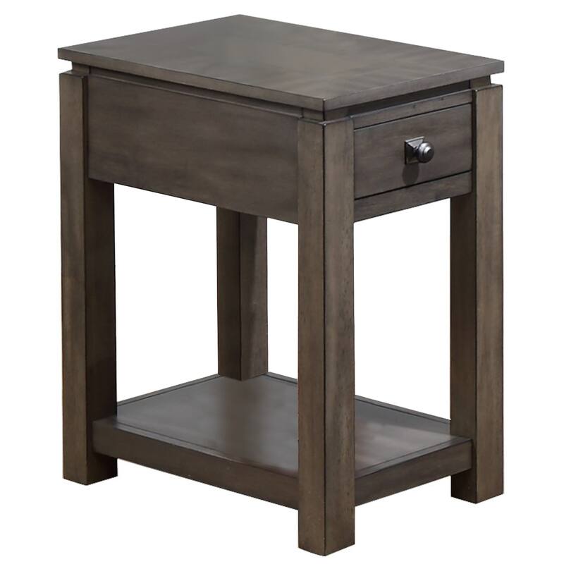 Narrow End Table With Drawer & Shelf - Small Accent Table for Living Room, Bedroom, Hallway - 27