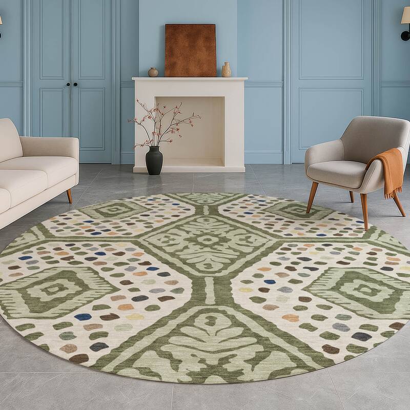 Machine Washable Indoor/ Outdoor Global Nipsey Chantille Rug