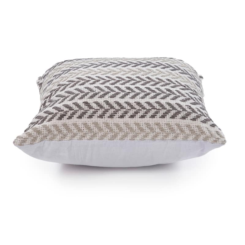 LR Home Grayscale Chevron Throw Pillow 18 inch