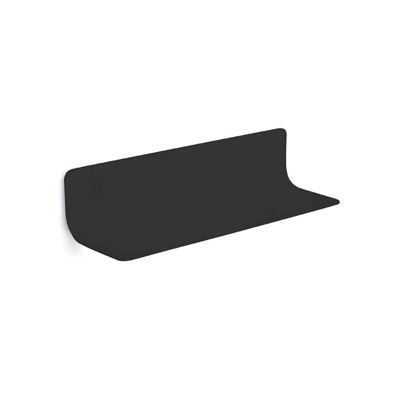 WS Bath Collections Curva 18-1/8" Aluminum Bathroom Shelf - Black - Anthracite Finish