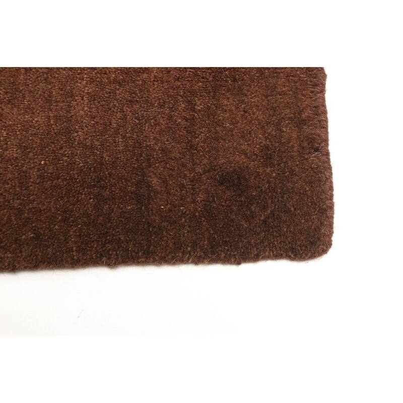 ECARPETGALLERY Hand Loomed Kashkuli Gabbeh Dark Brown Wool Rug - 4'1 x 5'10