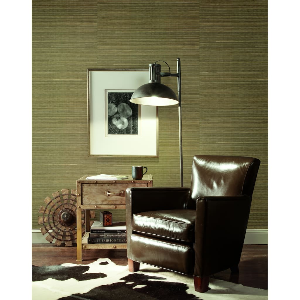 Lomita Abaca Weave Brown Wallpaper