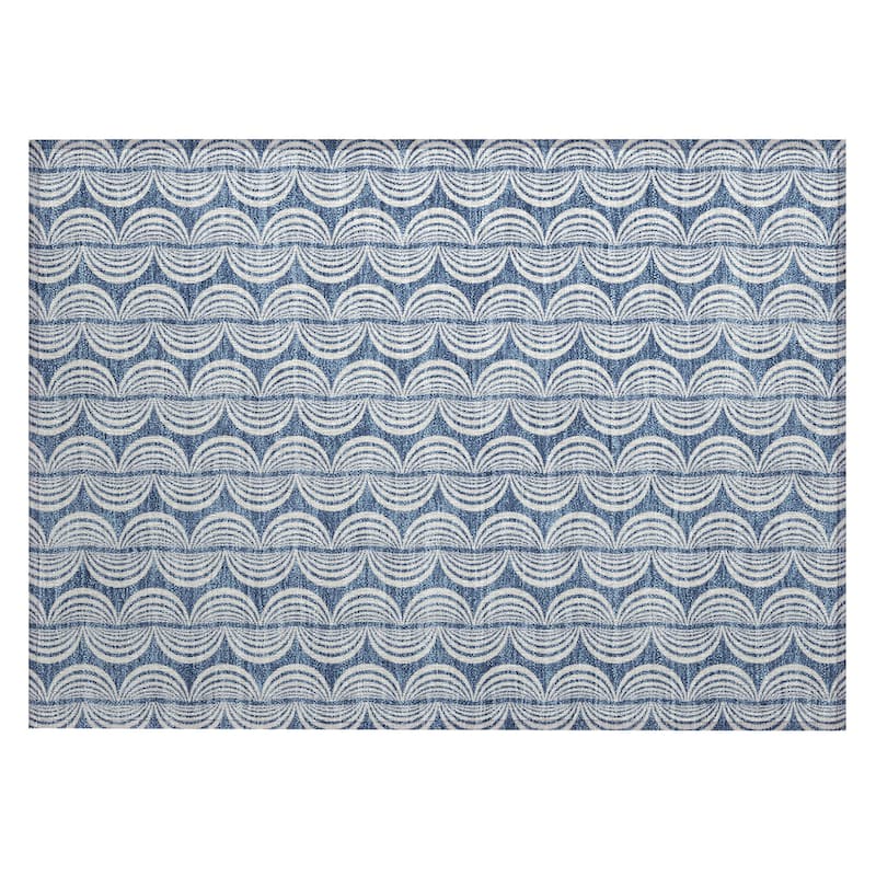 Machine Washable Indoor/ Outdoor Contemporary Chantille Rug