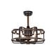 preview thumbnail 4 of 4, Warehouse of Tiffany 3-blade Ceiling Fan with Caged Metal and Wood Frame with Remote