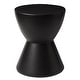 preview thumbnail 15 of 48, Loft 14" Modern MGO Side Table, Round Hourglass End Table, Indoor/Outdoor Accent Table for Patio Black