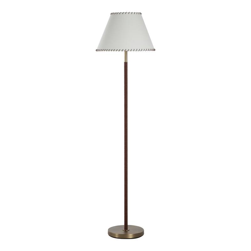 Renwil Elea 61.0" Height Floor Lamps, Dark Antique Brushed Brass - Brown