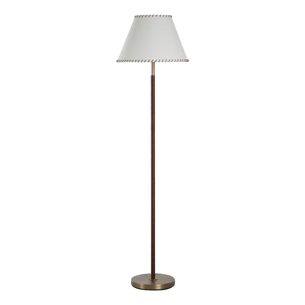 Renwil Elea 61.0" Height Floor Lamps, Dark Antique Brushed Brass - Brown