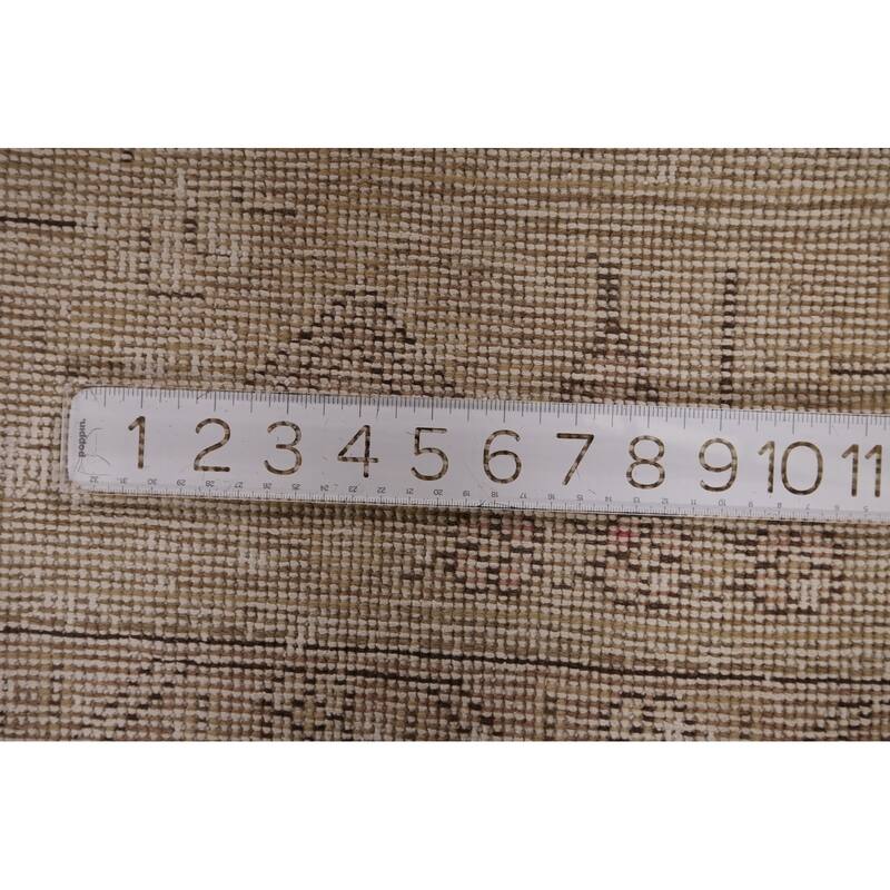 Distressed Tabriz Vintage Persian Area Rug Hand-Knotted Wool Carpet - 6'4" x 9'6"