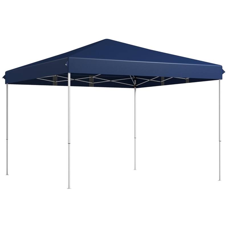 13'x13' Oxford Fabric Pop-Up Canopy Tent with Steel Frame and UV Protection for Outdoor Events - 13.1' L x 13.1' W - Blue