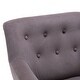 preview thumbnail 3 of 7, Mid-Century Modern Tufted Back Accent Chairs Armchair with Pillow and Solid Wood Legs for Living Room