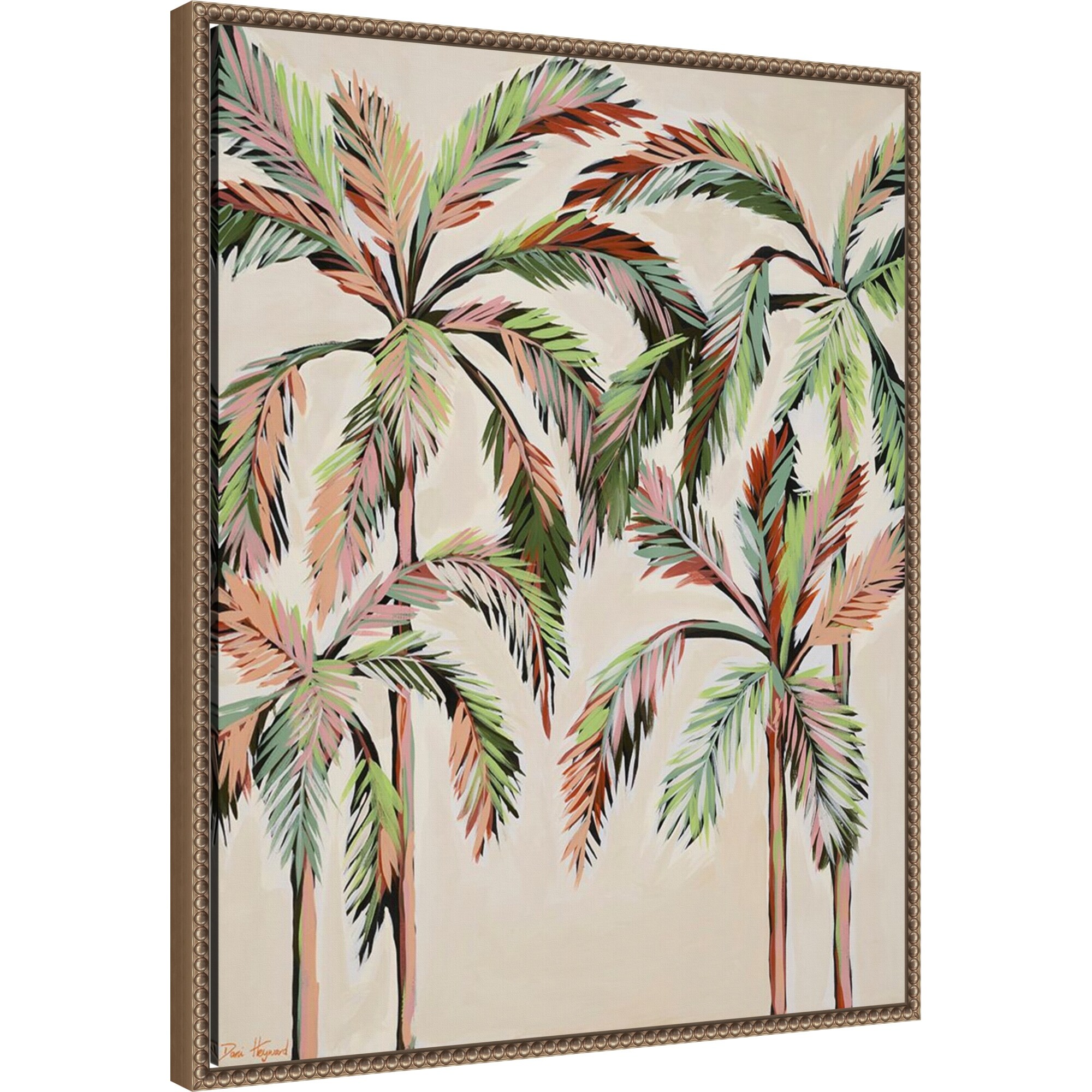 Palm Trees by Dani Heyward Framed Canvas Wall Art Print