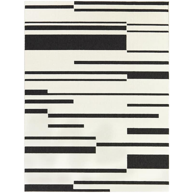 Mandarino Modern Striped Indoor/Outdoor Area Rug