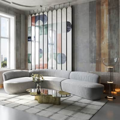 EXQUISITE RUGS Chroma Hand-loomed Wool/Bamboo Silk Charcoal/Grey Area Rug.