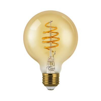 Euri Lighting VG25-3020ad, Dimmable, Decorative LED G25 Filament, 4.5W, 250lm, 80 CRI, Warm White (2200K) - 2200K - VG25-3020ad
