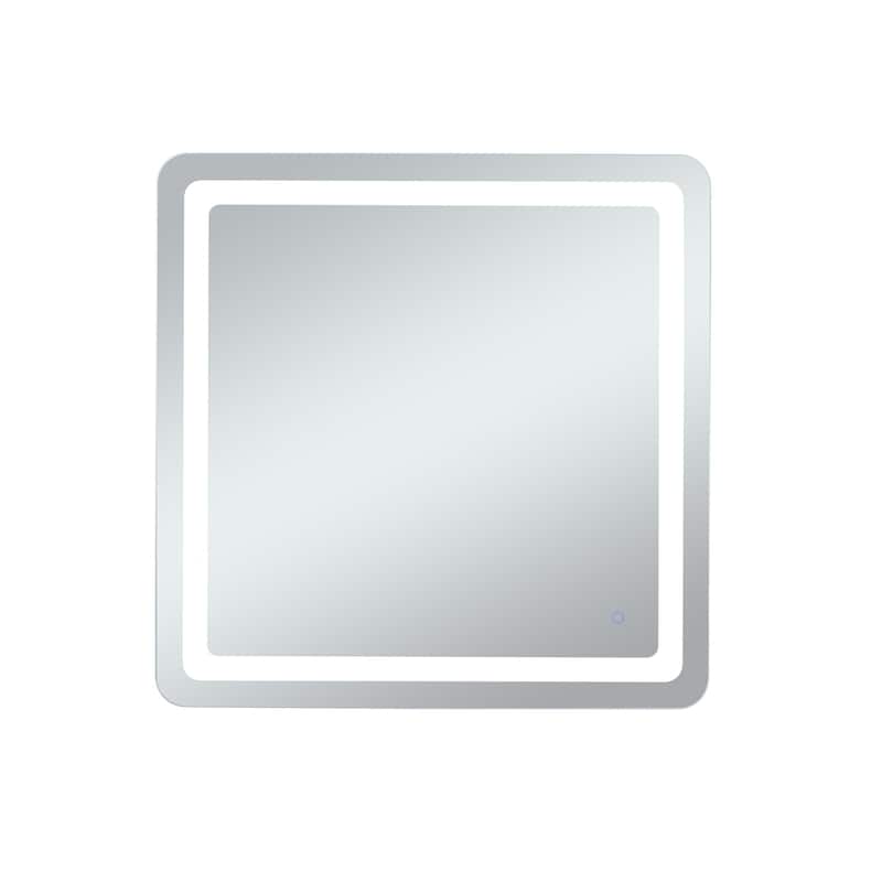 Indigo Home 36in x 36in soft edge LED mirror - Glossy white