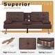 preview thumbnail 14 of 26, Homall Futon Sofa Bed Convertible Lounge Couch Sofa with Cupholders & Pillows