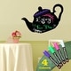 preview thumbnail 1 of 6, Walplus Teapot Blackboard Chalkboard Wall Stickers Nursery Decor Decal with Flexichalk Marker Neon Color Liquid Chalks Pen