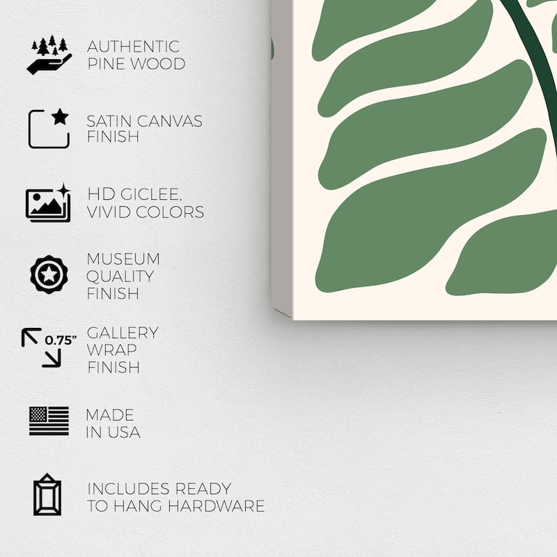 Wynwood Studio Canvas Floral and Botanical Fresh Season's Glitter Green Glam Wall Art Canvas Print