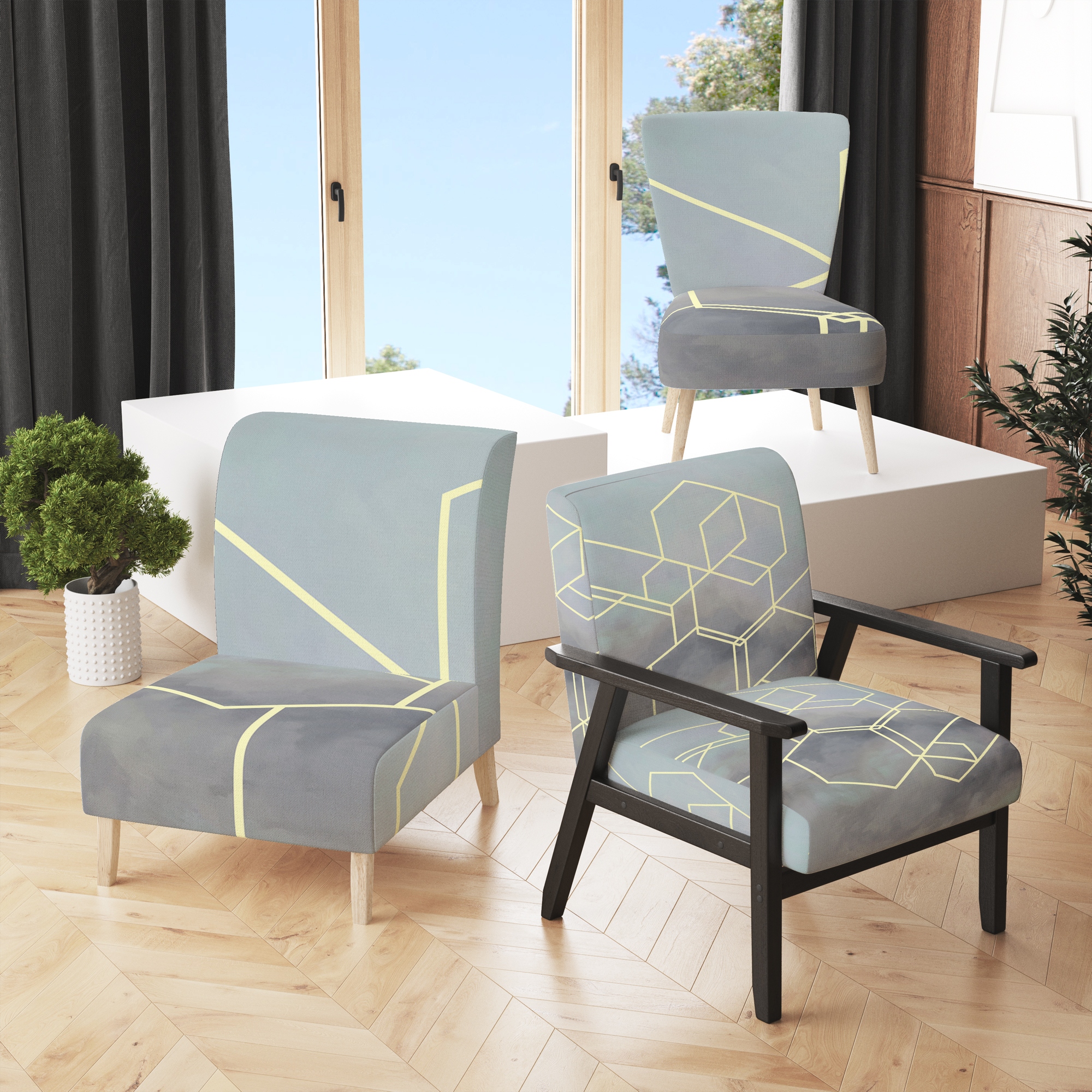 Multi coloured deals arm chair