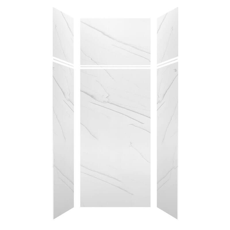 Transolid LWKX36367224 Lusso 96" H x 36" W x 36" D Three Wall Alcove