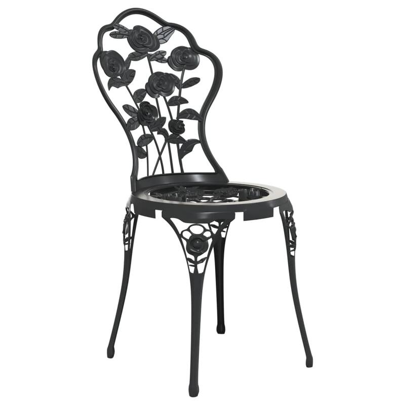 vidaXL Patio Bistro Set 3 Piece Outdoor Garden Table and Chair Cast Aluminum - 23.2x26.4x23.2