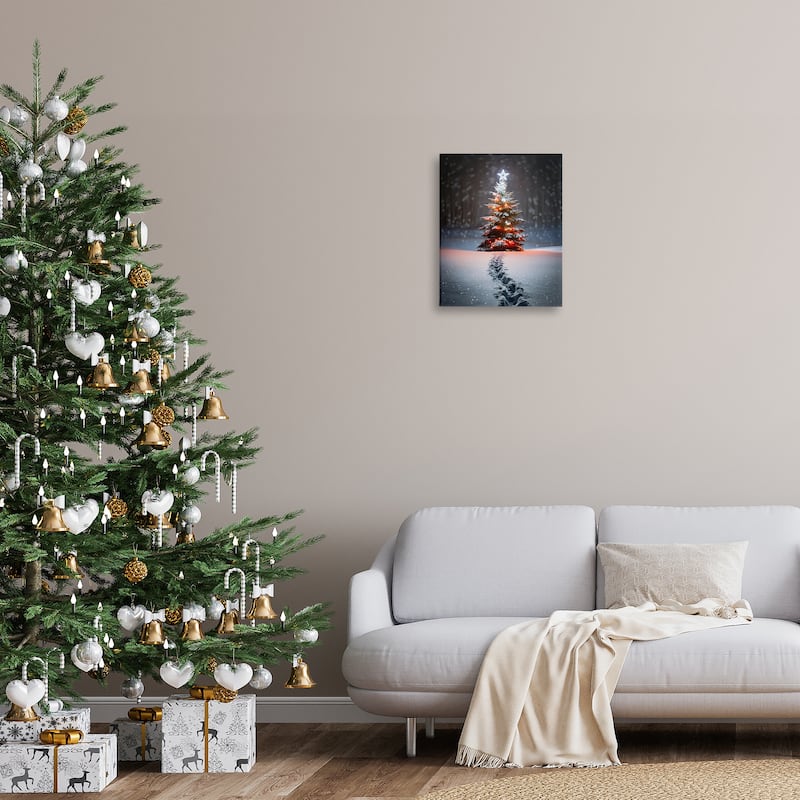 Stupell Magic Moments Holiday Tree Canvas Wall Art Design By Alina Georgescu