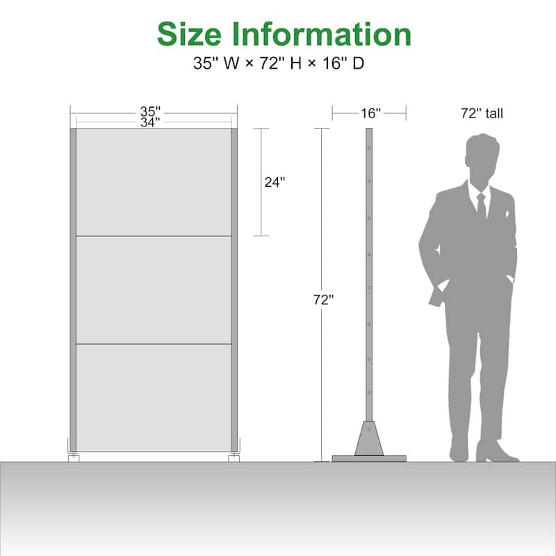 Dovelina 6ft.Outdoor Freestanding Metal Privacy Screen Decorative Garden Fence - 72"x35"