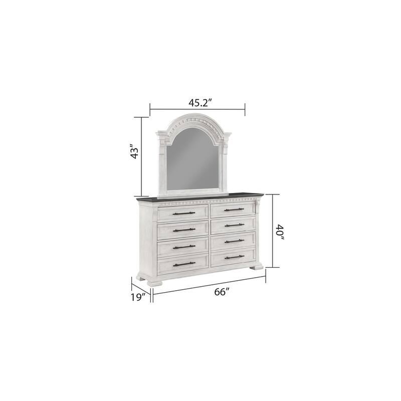 Faith Elegant Transitional Dresser Six-Drawer Storage Solution with Modern Functionality