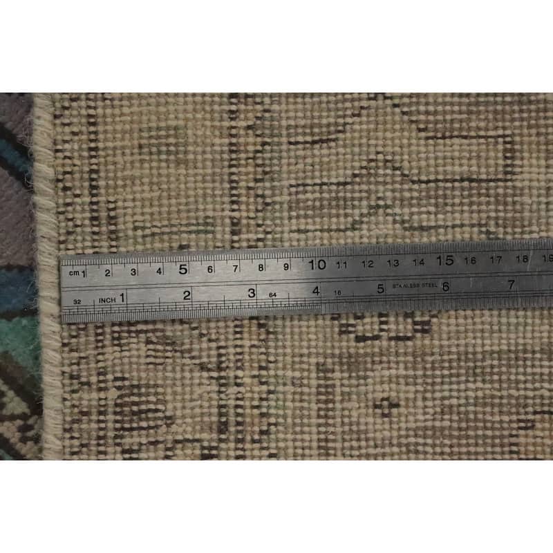 Hand Knotted Oriental 100% Wool Carpet Traditional Floral Purples Tabriz Area Rug - 11' 1'' X 8' 2''