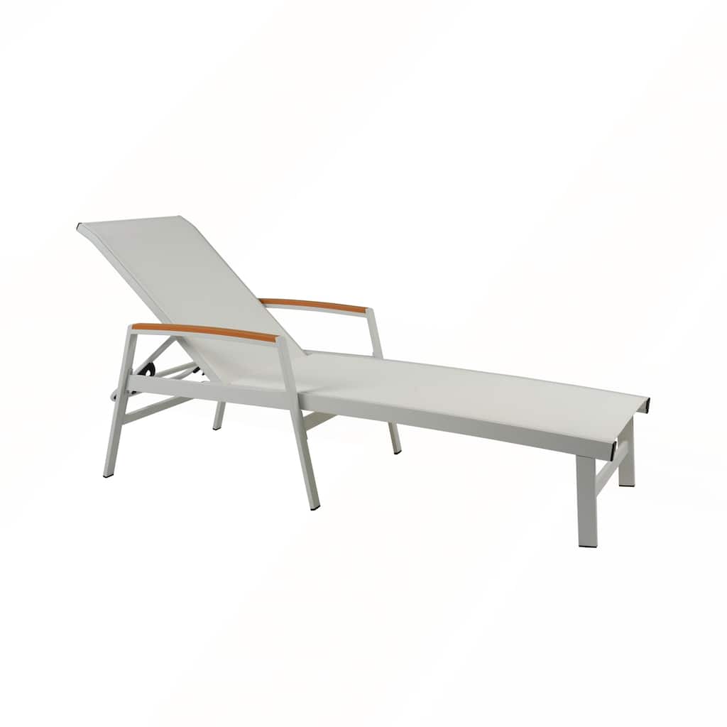 Aluminum Frame Mesh Seating Adjustable Chaise Lounge