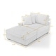 preview thumbnail 45 of 116, Modular Armchair and Ottoman Set with Adjustable Headrest, Flannel Upholstery