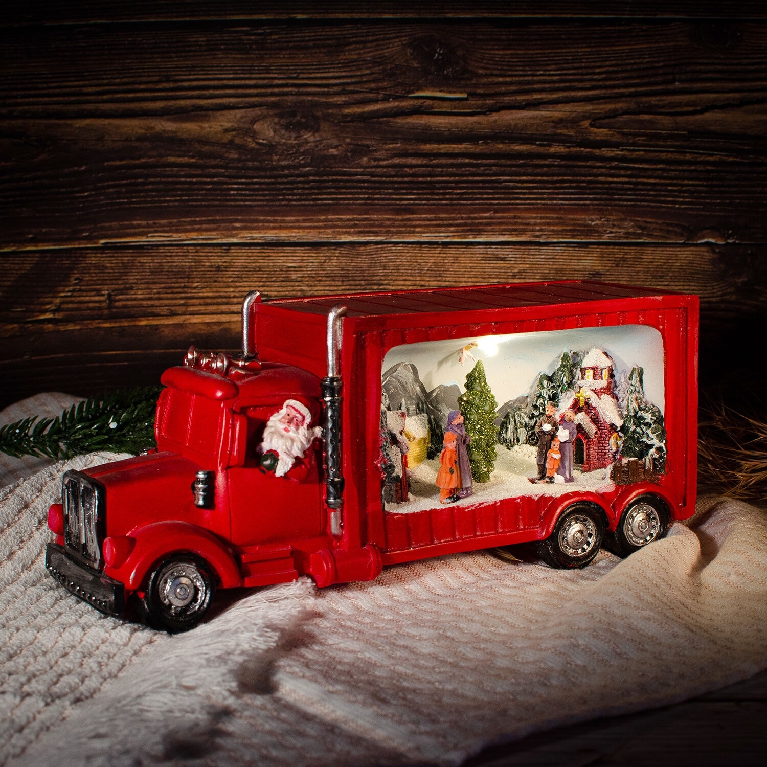 Red Truck LED Christmas Decor - 8.7 х 2.95 х 3.7