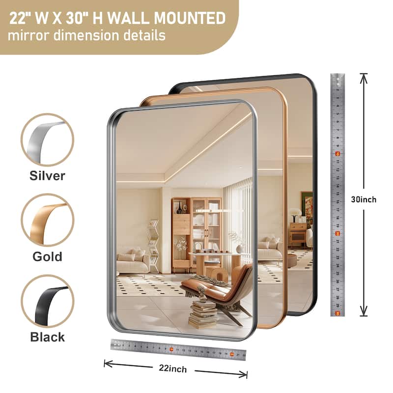 Modern Wall Mirrors Bathroom Mirrors Vanity Mirrors with Iron Framed for Multi Scenes(1 Piece)