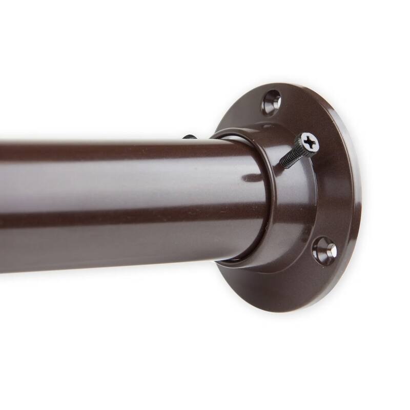 InStyleDesign 1.5" Premium Heavy Duty Adjustable Room Divider Rod and Socket Set - 66 to 115 inches - Cocoa