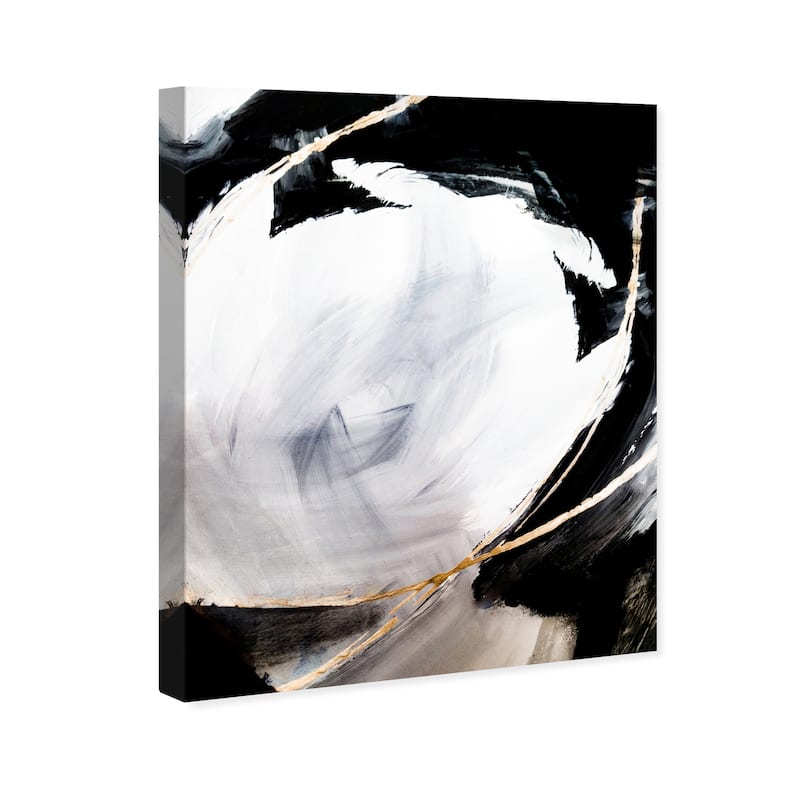 Wynwood Studio Abstract Tempestad Black and Modern & Contemporary Wall Art Canvas Print