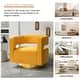 preview thumbnail 29 of 114, HULALA HOME Carisa Modern Upholstered Swivel Open-Back Barrel Chair with Golden Base