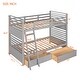 preview thumbnail 6 of 57, Twin over Twin Classic Wooden Bunk Bed with Two Drawers,Space-Efficient Multifunctional Bunk Bed With Storage