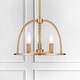 preview thumbnail 6 of 4, Abbott 3 Light Vibrant Gold Chandelier - 13.75'' W x 10'' H - 13.75'' W x 10'' H