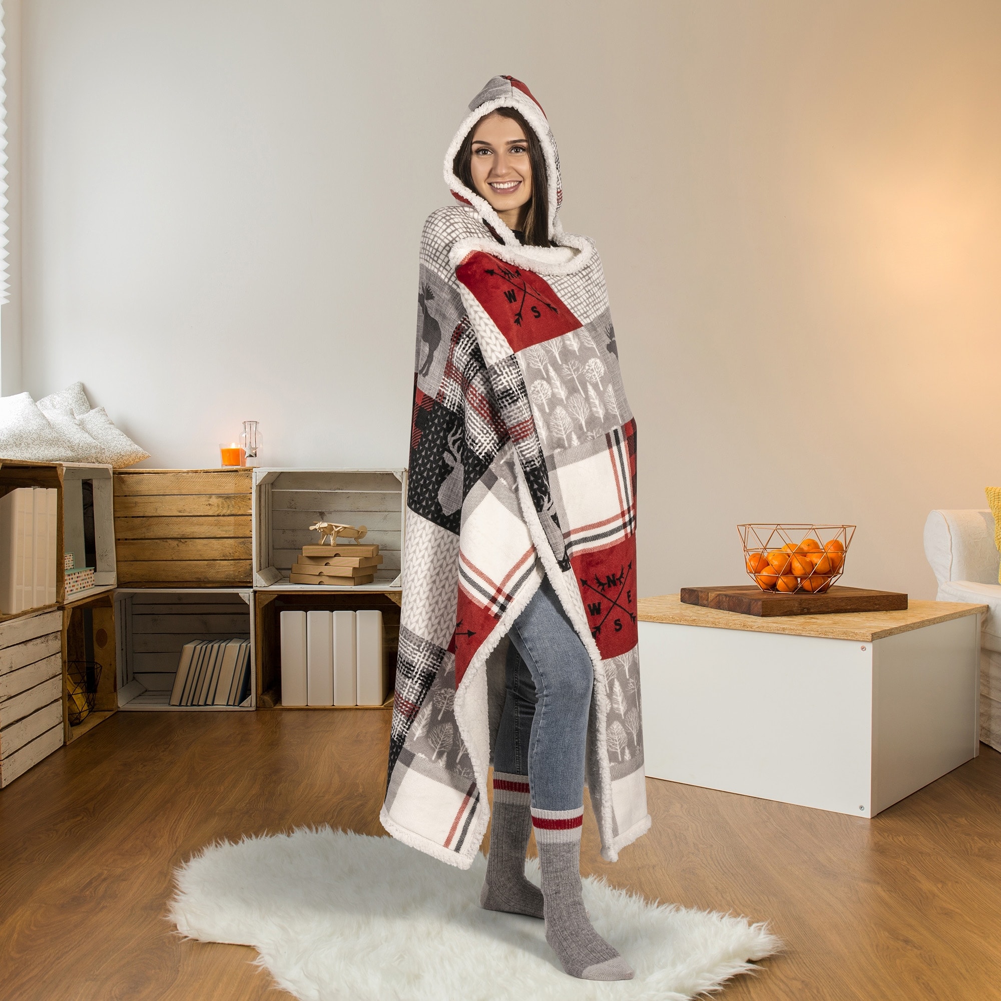 Hooded throw blanket for adults new arrivals