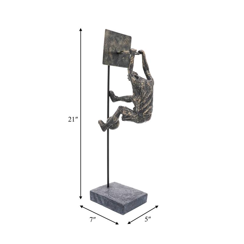 Sagebrook Home Bronze Polyresin Basketball Sculpture Contemporary