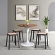 preview thumbnail 5 of 69, Tresse Modern Stackable Dining Stool with Wicker Seat for Dining Room, Garden, Patio, Indoor or Outdoor - No Assembly Required
