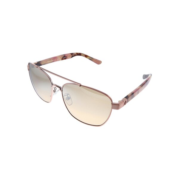 Tory Burch TY 6069 32738Z 57mm Womens Pink Frame Brown Mirror Lens Sunglasses. Opens flyout.
