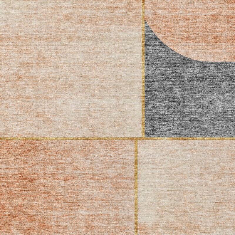 HomeRoots Abstract Transitional Rectangle Outdoor Rug
