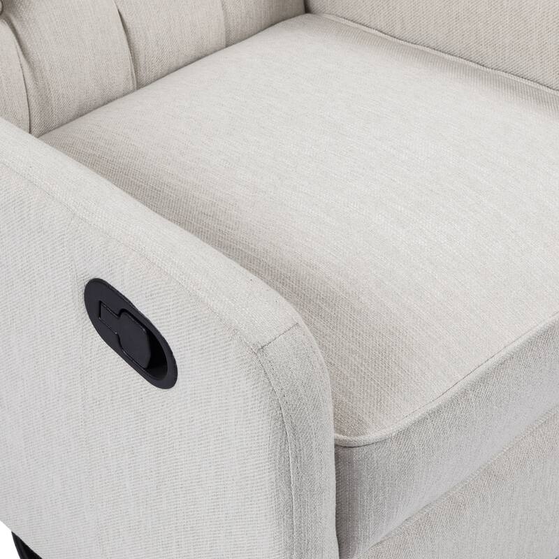 360° Rotation Lounge Chair with Classic Style for Living Room or Bedroom, Lever-Control Recliner for Reading & Relaxation