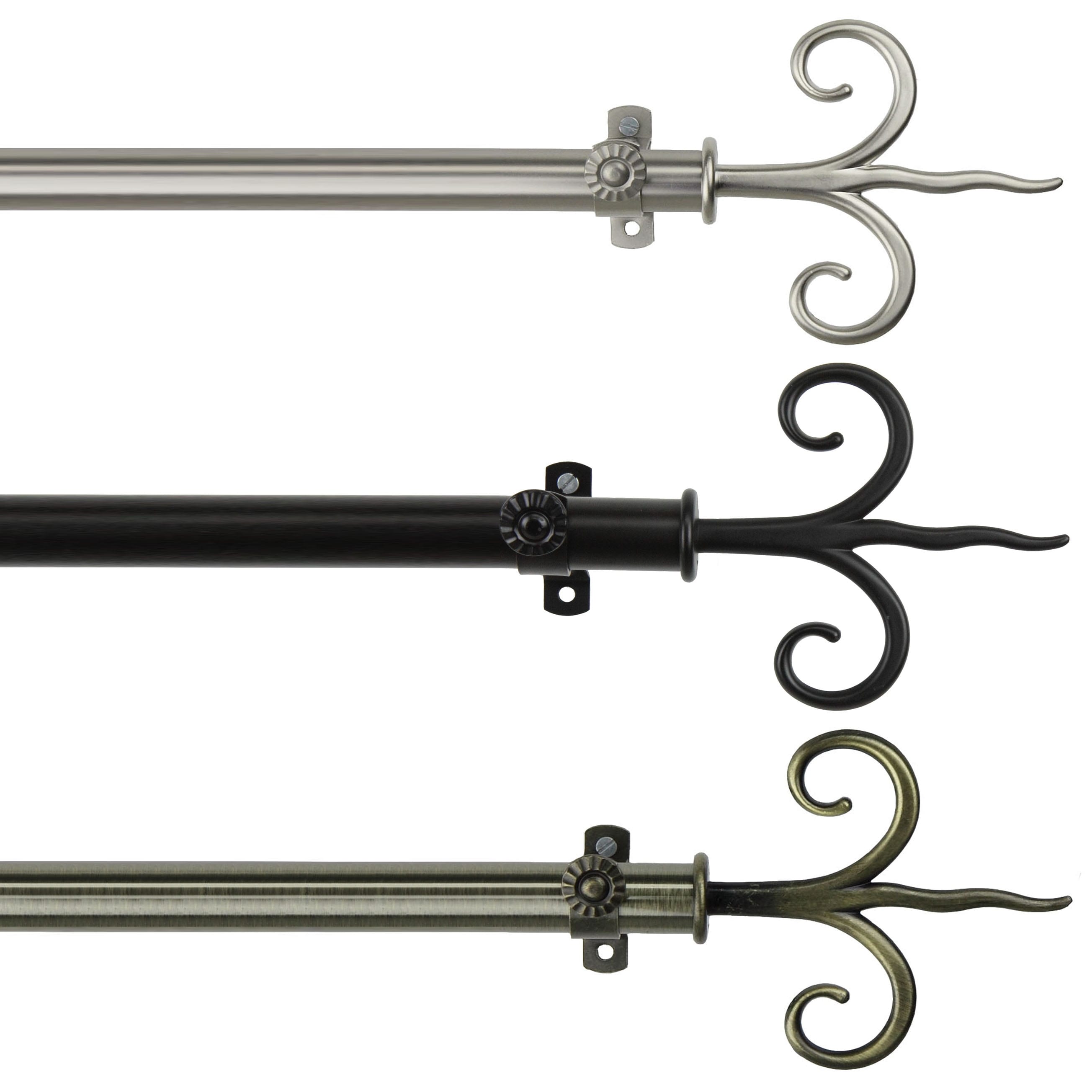 InStyleDesign Vertex Adjustable Curtain Rod 13/16 inch dia