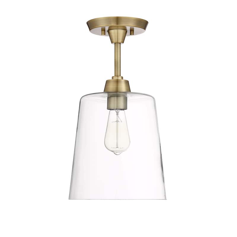 Bellevue Single Light 10" Wide Semi-Flush Ceiling Fixture