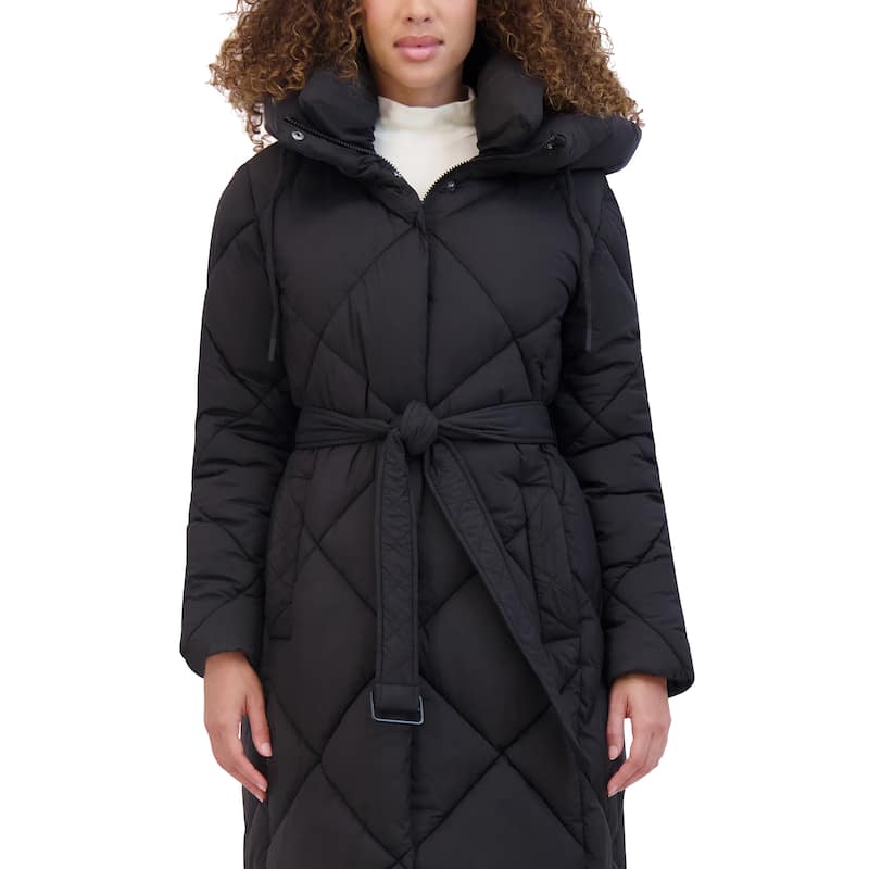 Kenneth Cole Women's Quilted Long Puffer Coat