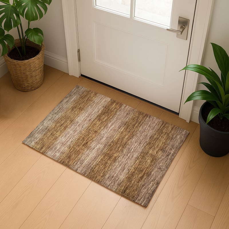 Premium Washable Super Soft Casual Ombre Mayfield Rug - Brown - 1'8" x 2'6"
