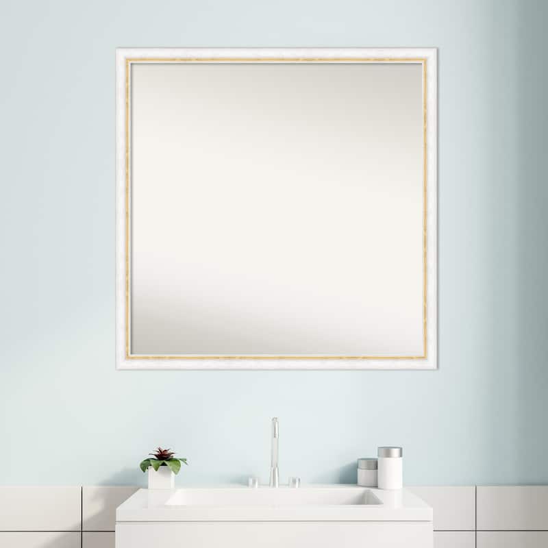 Morgan Non-Beveled Wood Framed Bathroom Vanity Wall Mirror