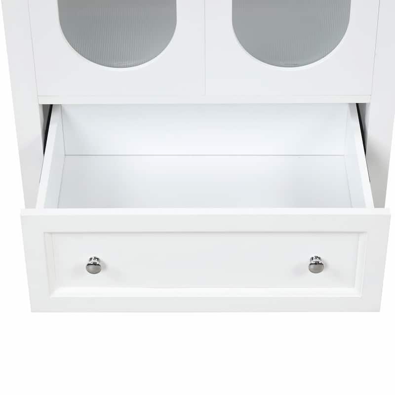 24" Bathroom Vanity with Sink - Cabinet with One Drawer, Doors, Adjustable Shelf